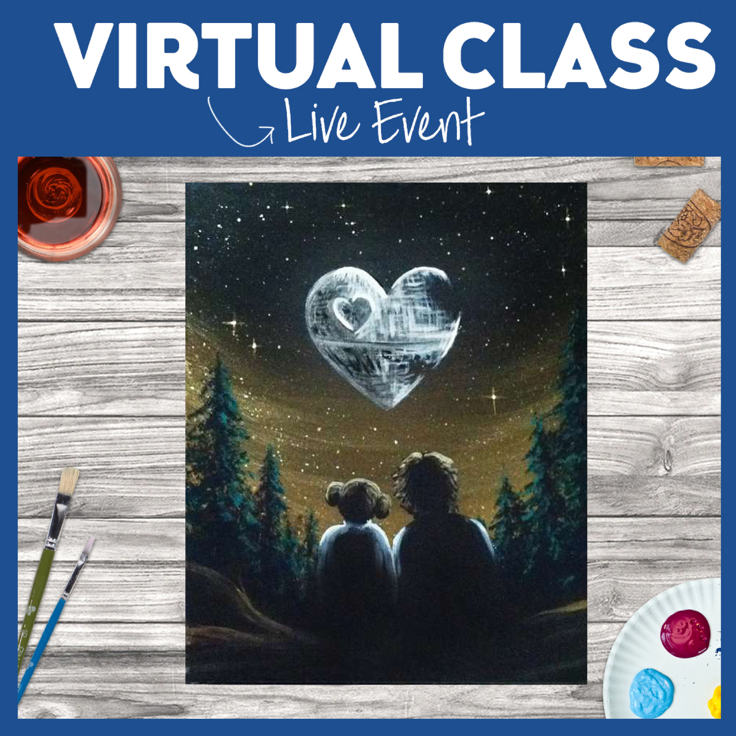 LIVE INTERACTIVE VIRTUAL CLASS - SUPPLIES INCLUDED
